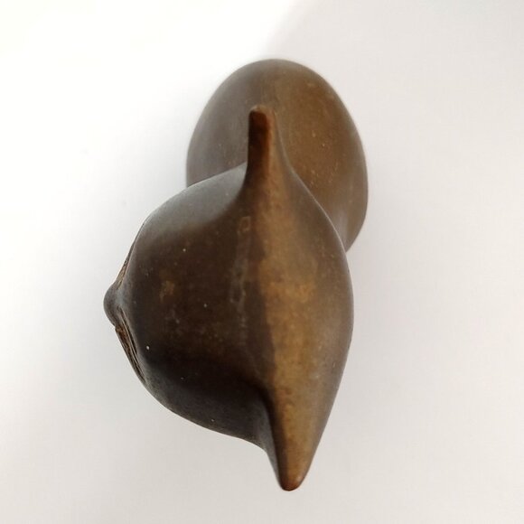 VINTAGE BRASS KITTEN Figure Gold Tone 70s RETRO Midcentury - Picture 2 of 6